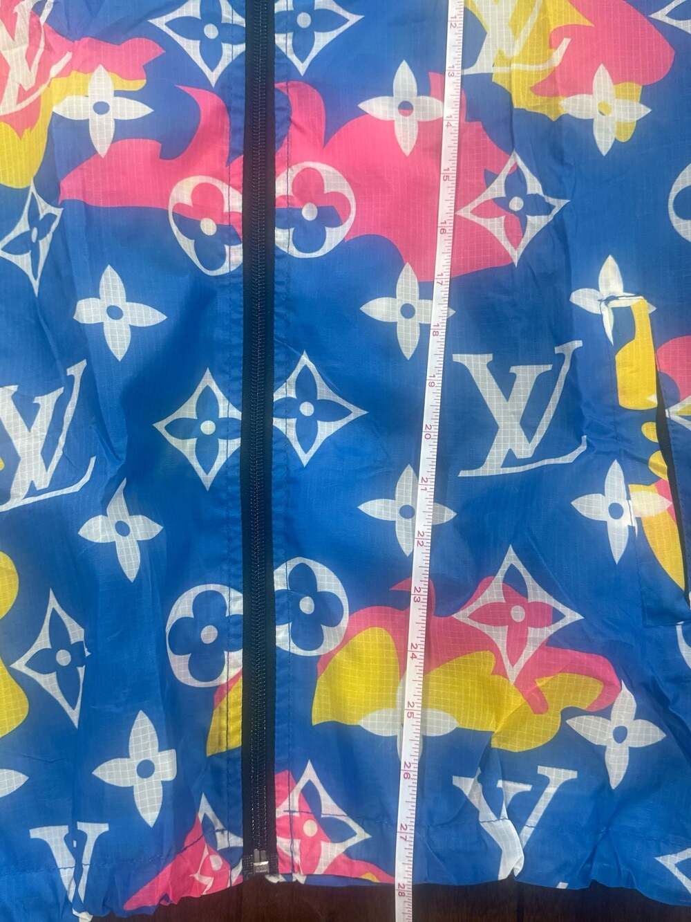 CC Monogram Watercolor Hooded Windbreaker Jacket Size S- Streetwear - Picture 6 of 7